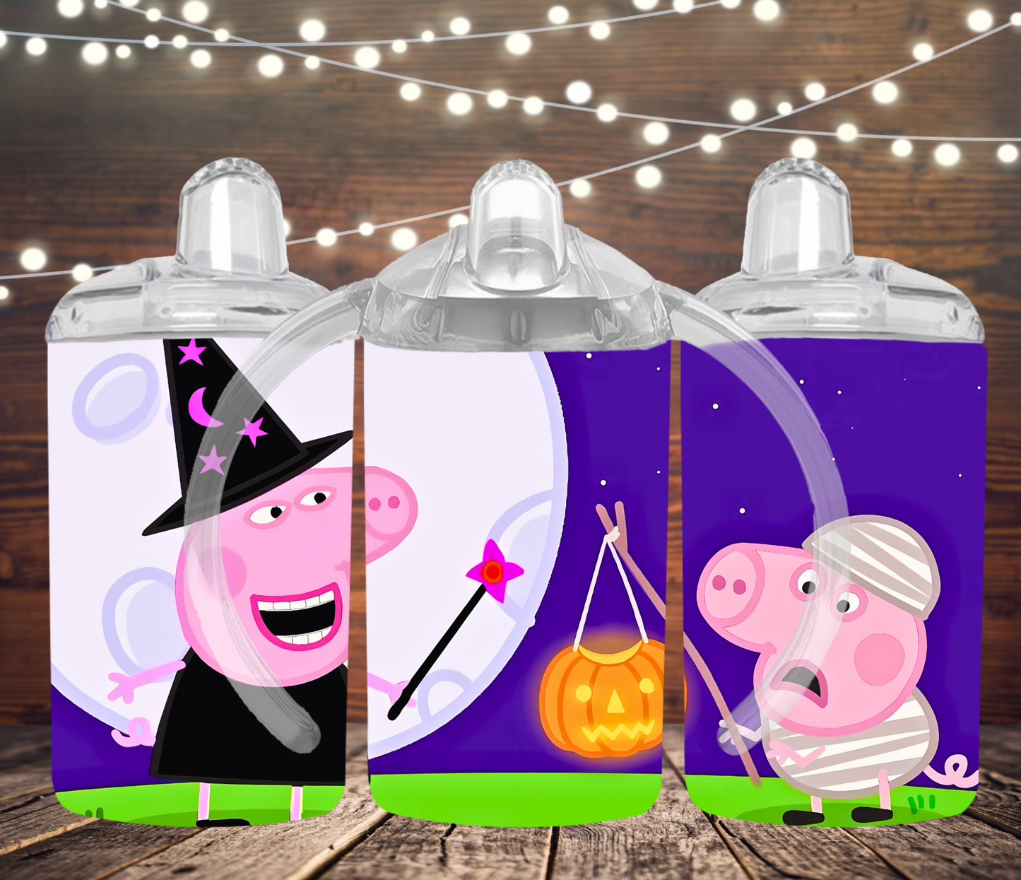 12oz Halloween Peppa Pig Sippy Cup