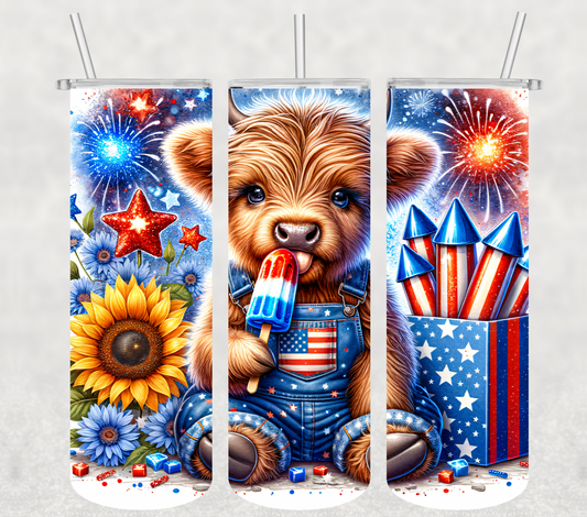 Colorful 4th of July 20oz Tumbler