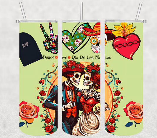 Peace, Love, Day of the Dead 20oz Tumbler