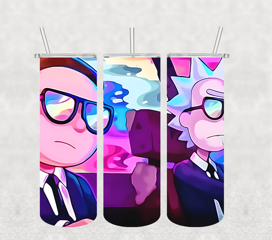 Purple Rick and Morty 20oz Tumbler