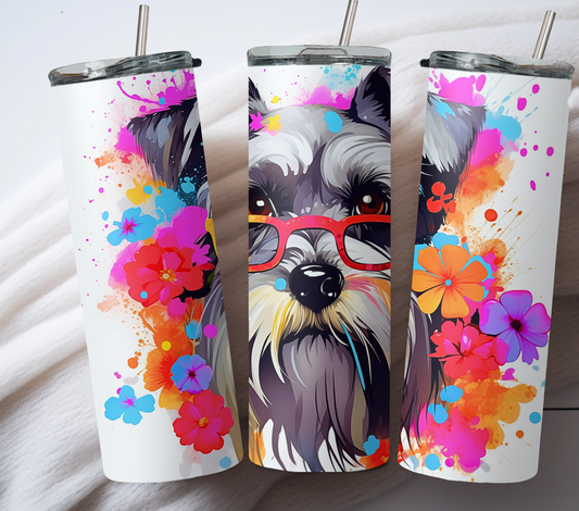 Colorful Miniature Schnauzer 20oz Tumbler