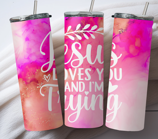 Jesus loves you 20oz Tumbler