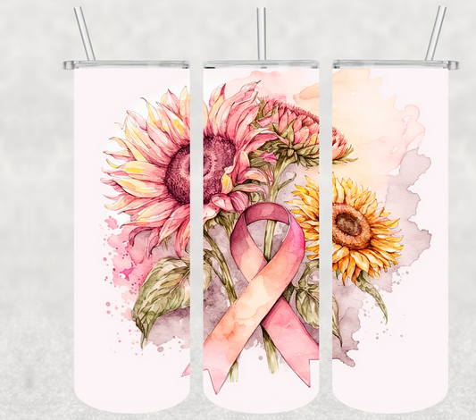 Sunflowers and Cancer Survivor 20oz Tumbler