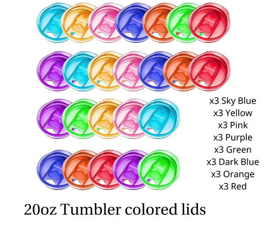 20oz tumbler Colored Lids