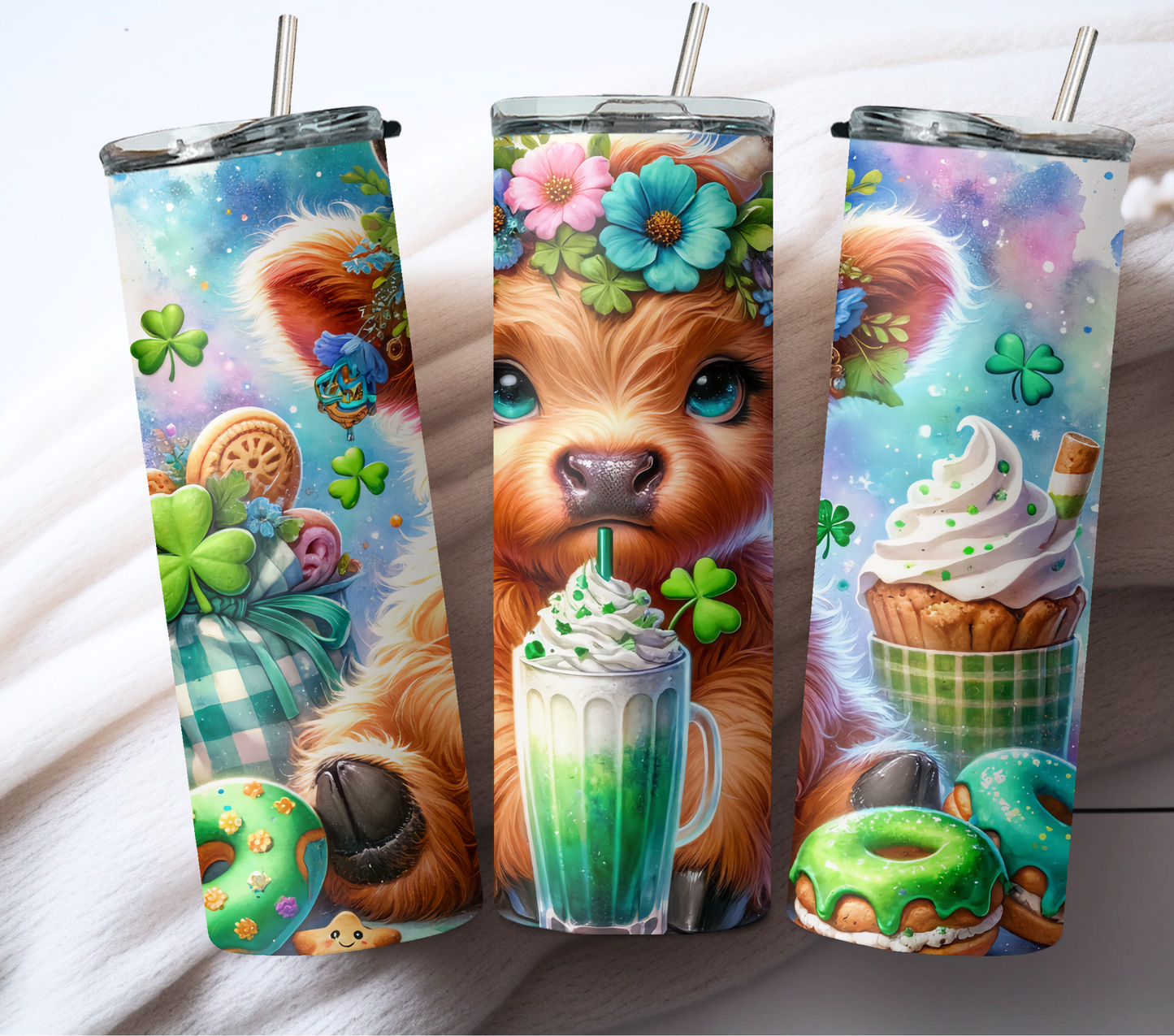 Irish Highland Cow 20oz Tumbler