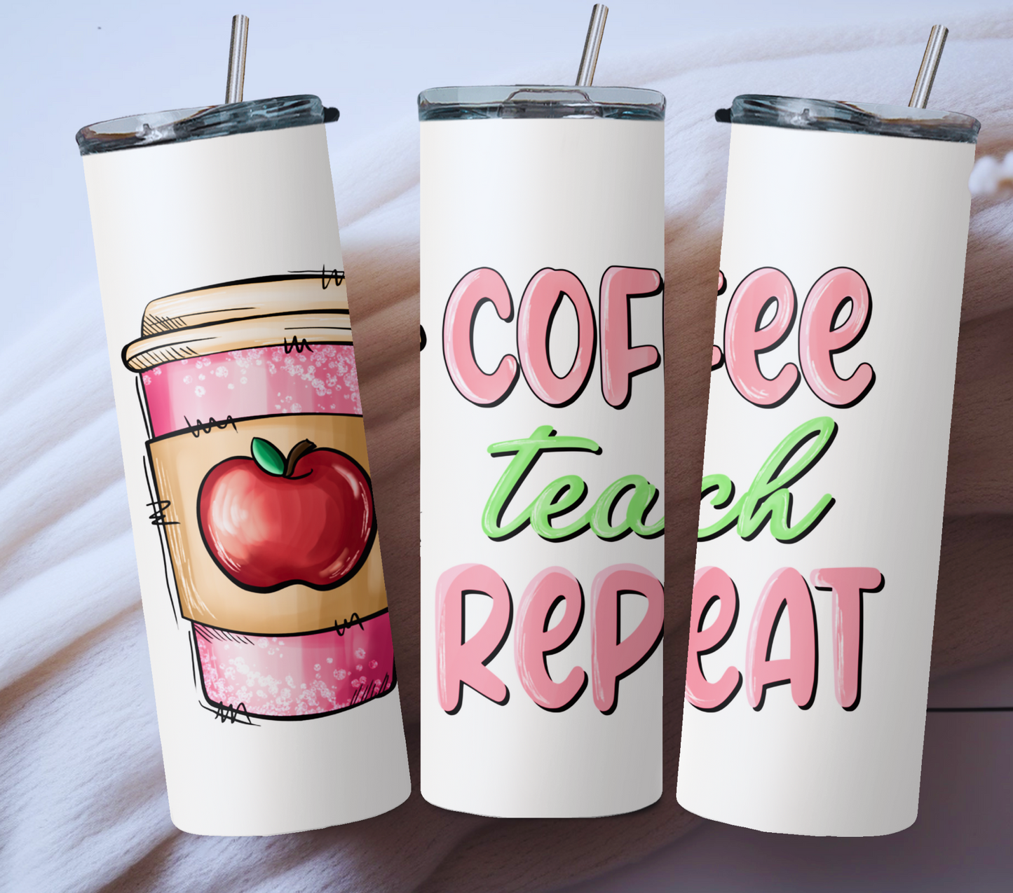 Coffee. Teach. Repeat. 20oz Tumbler